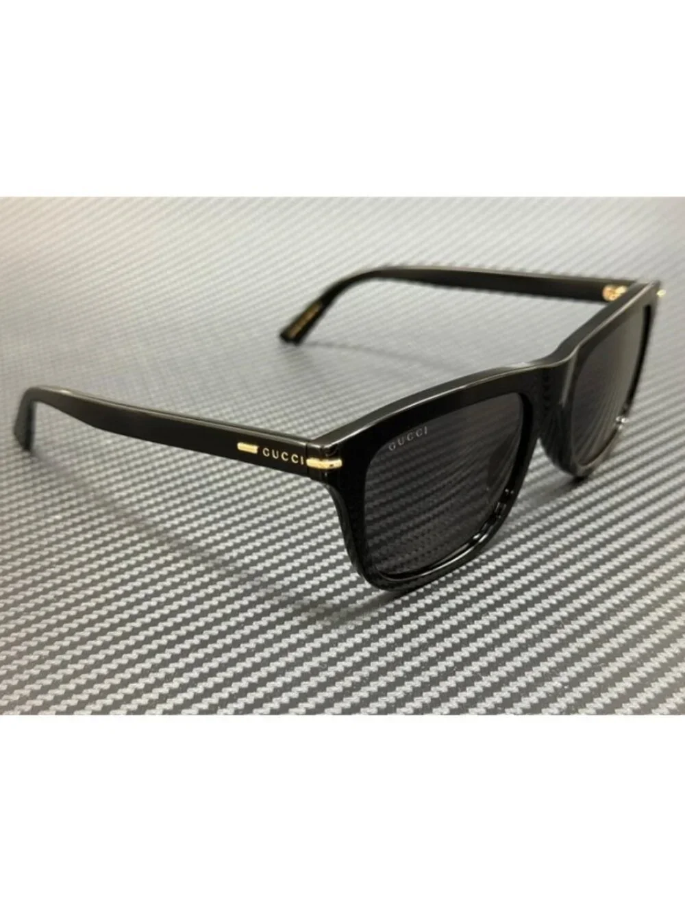 New Gucci Men Black Sunglasses 55-20-145